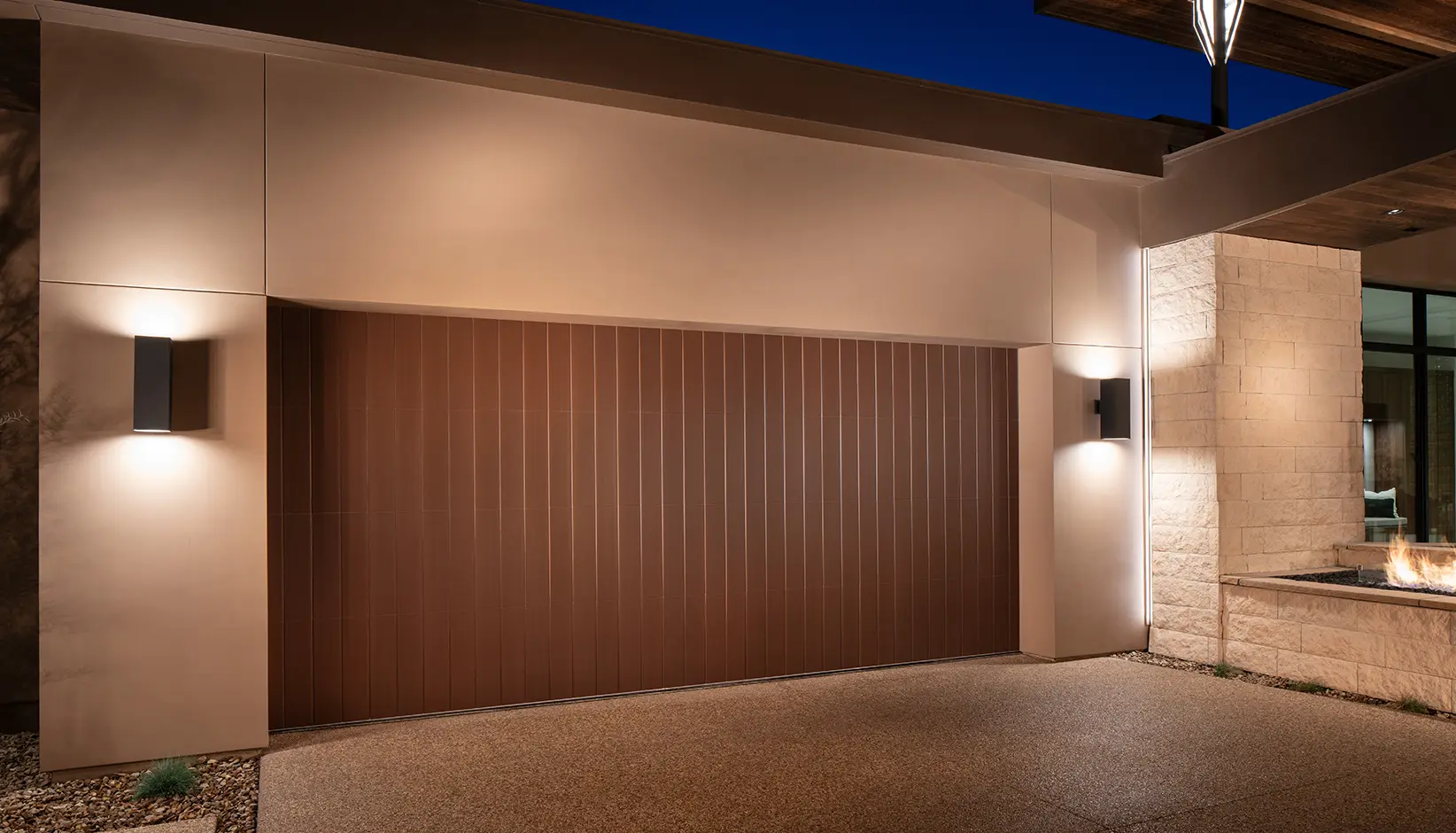 Clopay Canyon Ridge faux wood garage door Kansas City