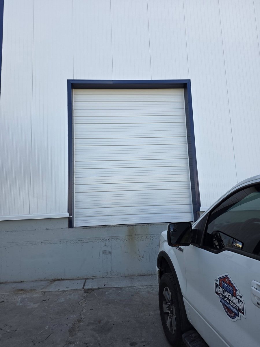 Commercial roll-up door installed by American Standard Garage Door Kansas City